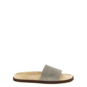 Brunello Cucinelli Men's Suede Slides